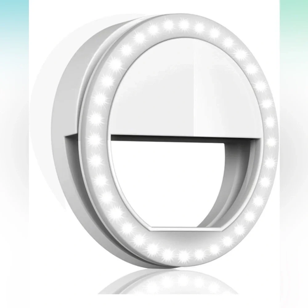 Selfie ring, light clip white